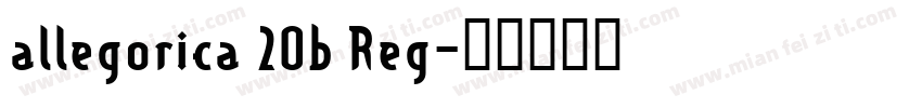 allegorica 20b Reg字体转换